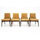 Set of four yellow midcentury modern armchairs 300-227 type from 1960