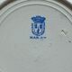 Set of 4 blue flower plates