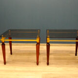 Pair of tables with crystal glass spiegel parsol, germany, 1970