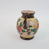 Vallauris Massier vase with flower motifs, signed under the base