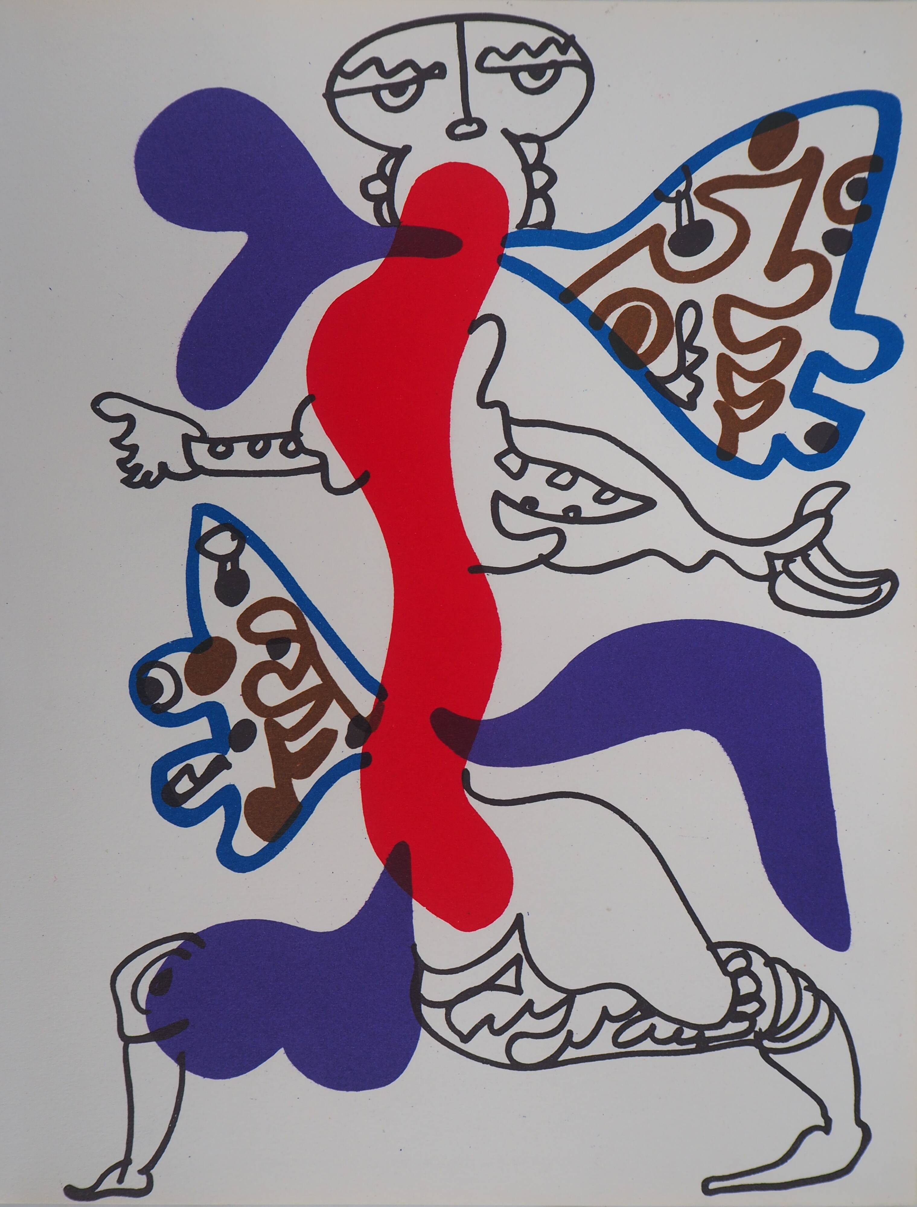 Charles Lapicque: Surrealist Butterfly - Original Lithograph