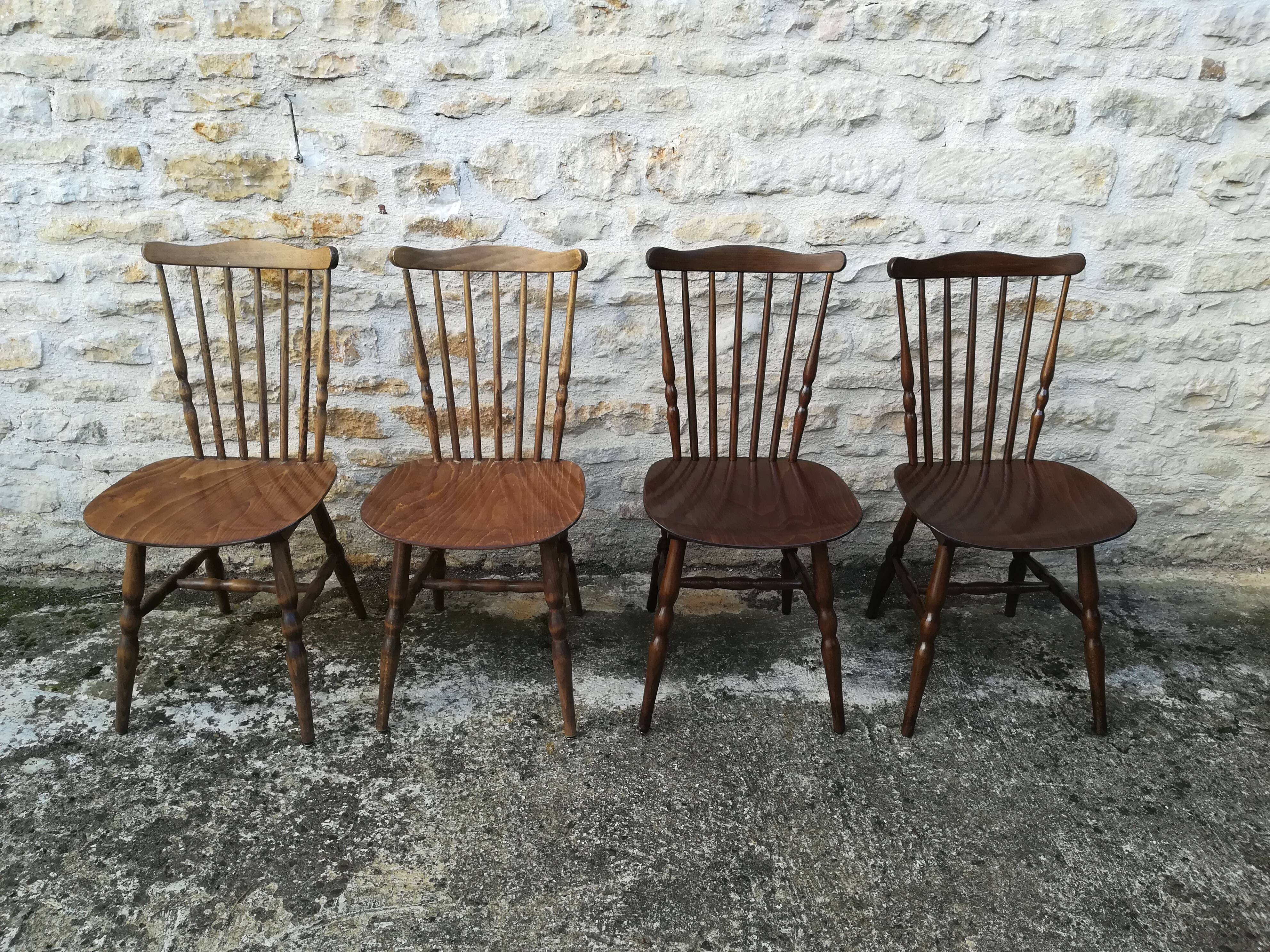 Mismatched bistro chairs