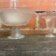 Paire coupe à fruits masserini barocco verre moulé rang de perles vint