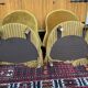 Pair of golden yellow toad armchairs
