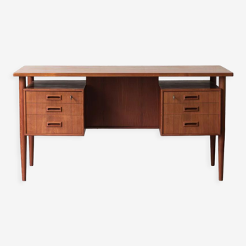 Freestanding writing desk in teak, Danish design, 1950s