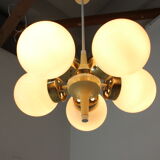 Space age chandelier sputnik by elektroinstala decin, 1970s