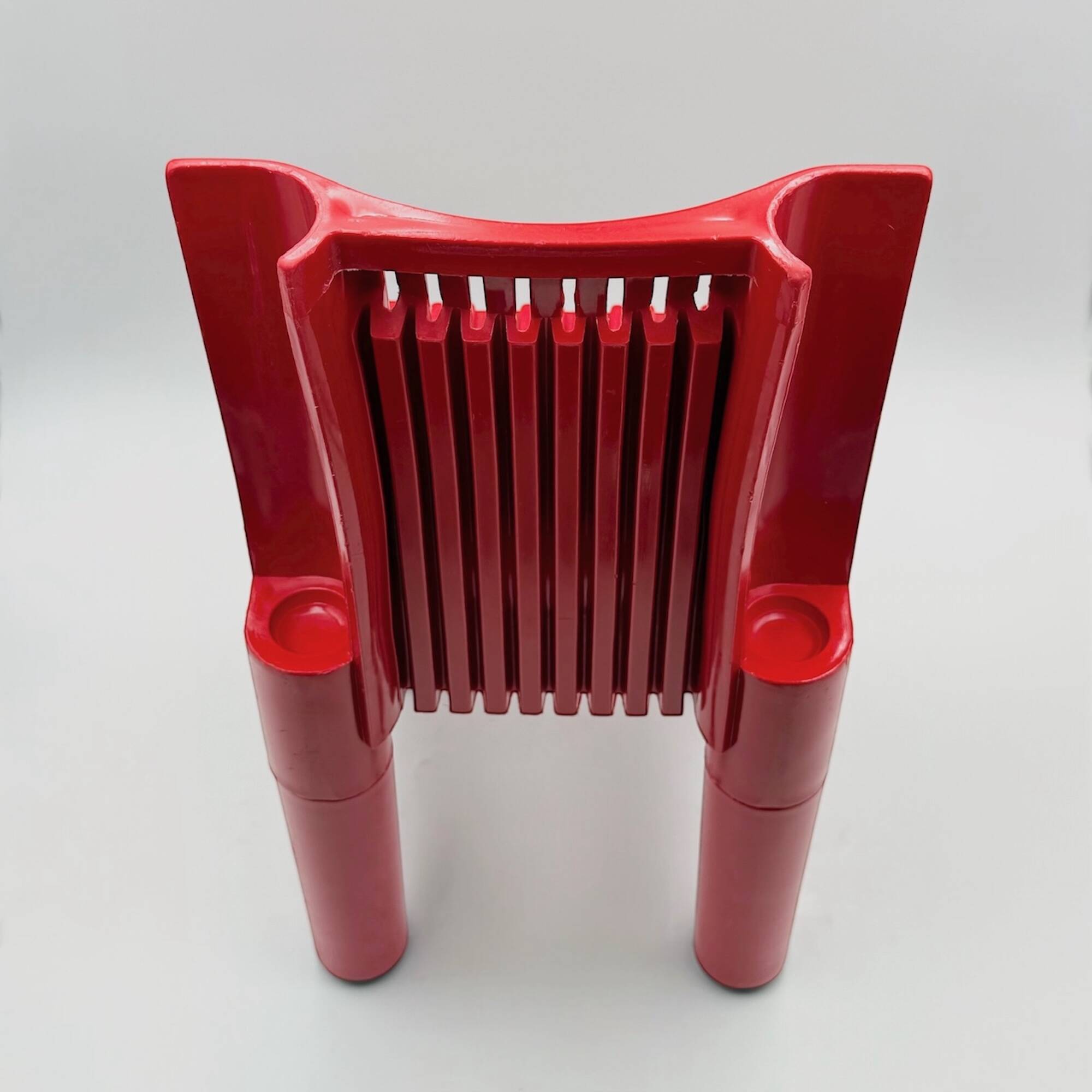 Vintage Red Kartell Child Chair by Sapper & Zanuso, Playful 1960s Italian D