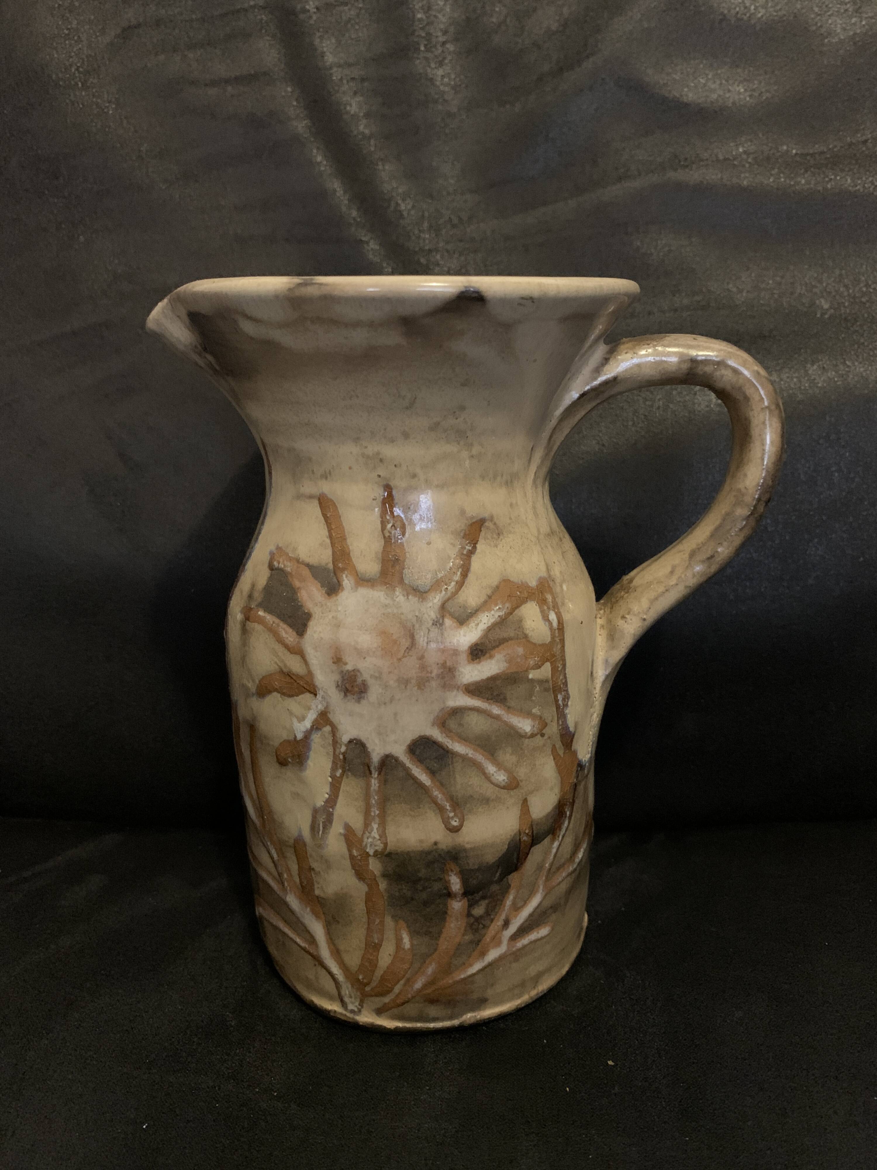 Vallauris pitcher 16cm 1970 in ceramic vintage jug old France