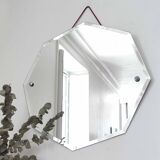 Octagonal mirror beveled Art Deco