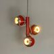 Red Eyeball Pendant Lamp, Chrome Finish – 1970s Futurist Design