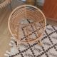 Fauteuil coquille en rotin vintage