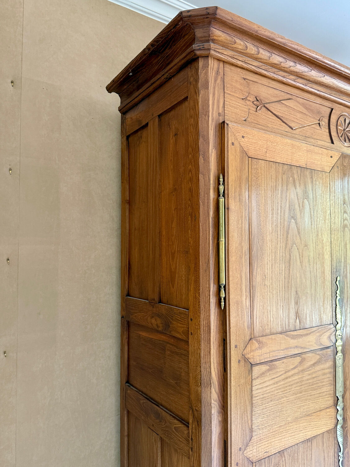 19th century oak wedding armoire
