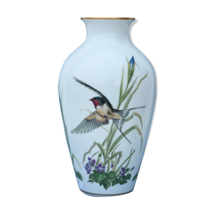 vase à décor d'oiseau
