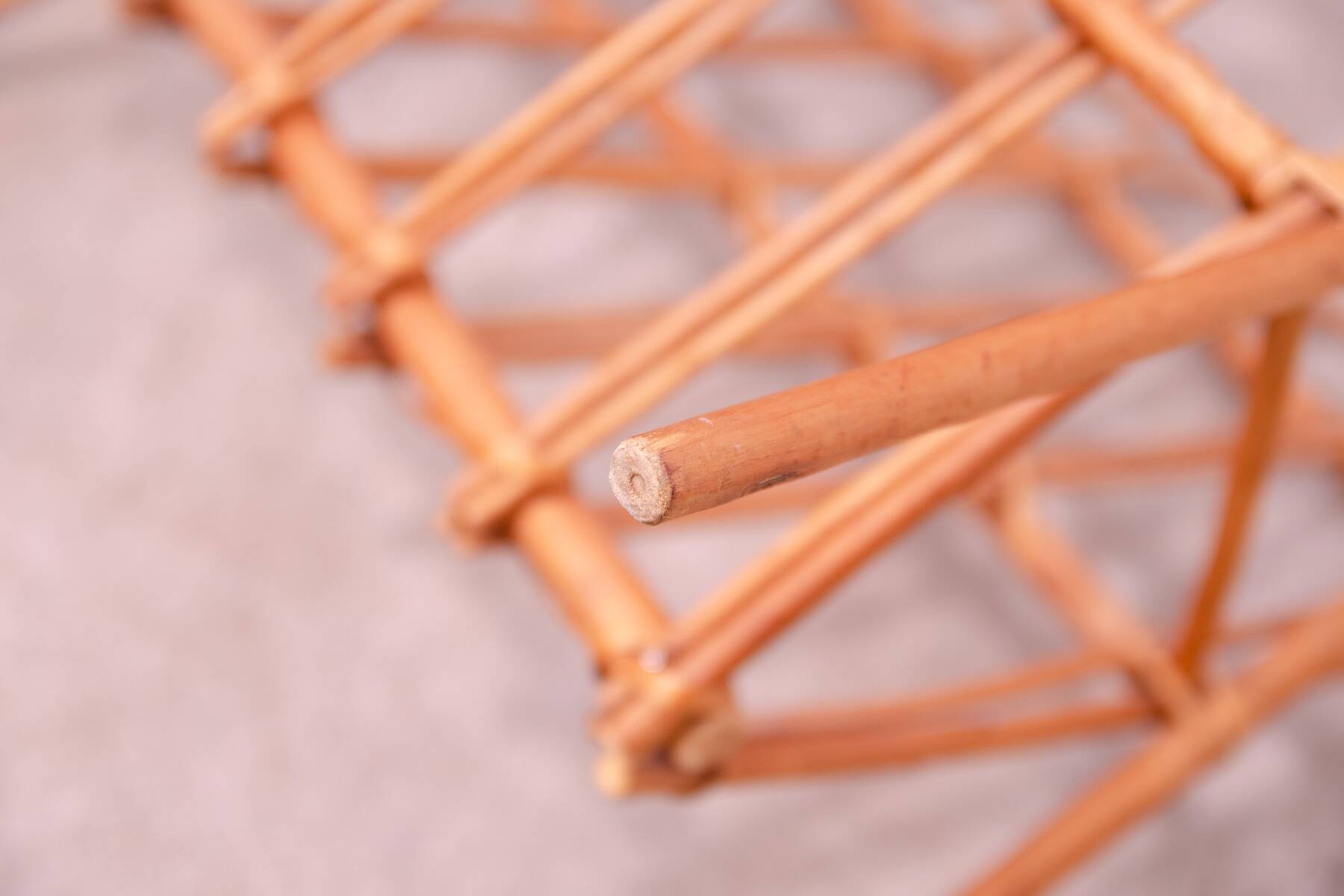 Mid century rattan magazine rack by Jan Kalous for ÚLUV, 1960´s, Czechoslovakia