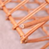 Mid century rattan magazine rack by Jan Kalous for ÚLUV, 1960´s, Czechoslovakia