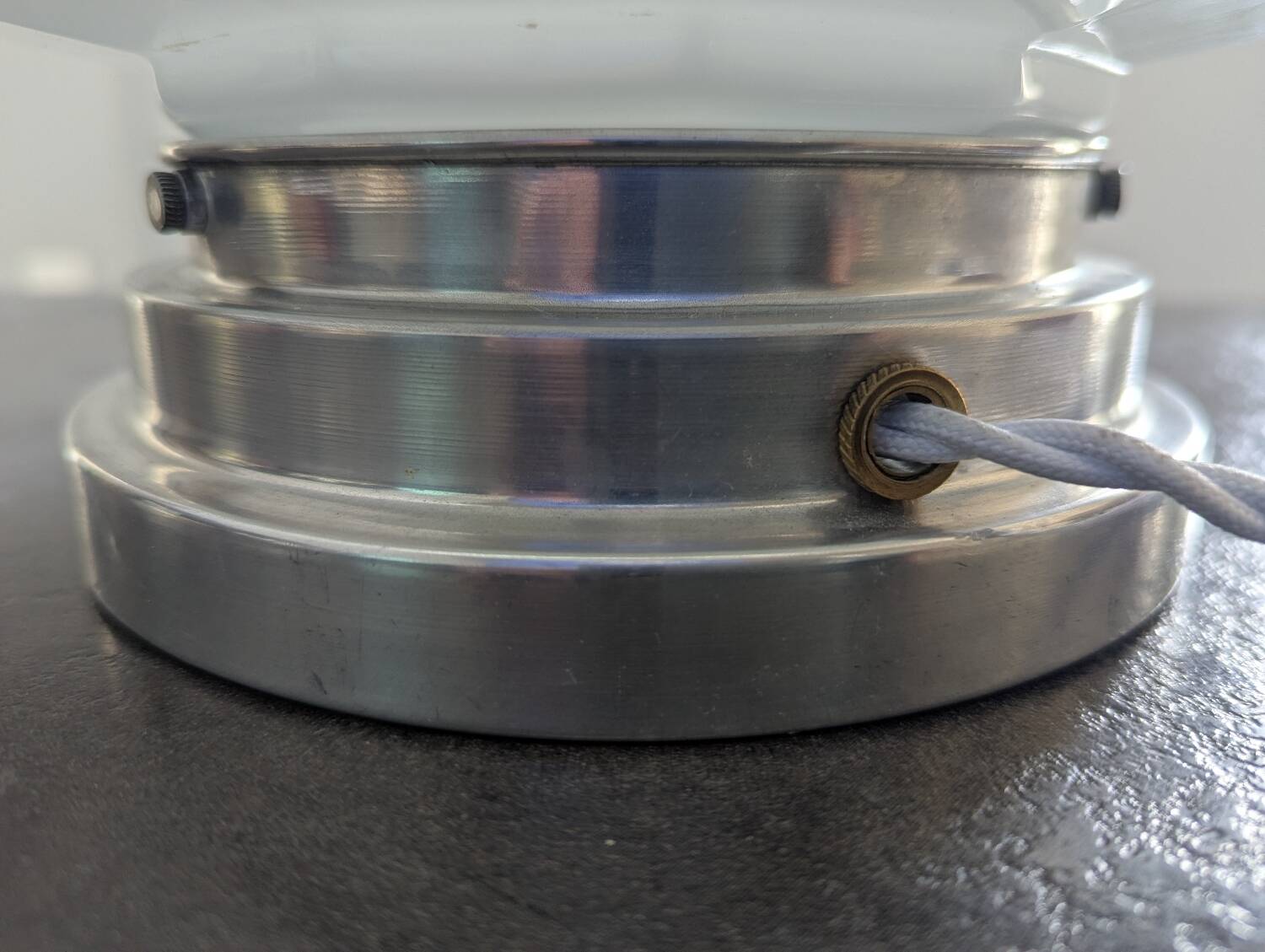 Vintage Skyscraper ceiling light, opaline glass table lamp, Bauhaus.