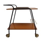 Bar trolley in wooden formica, 1960