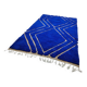Moroccan blue decorated rug 250cm x 150cm
