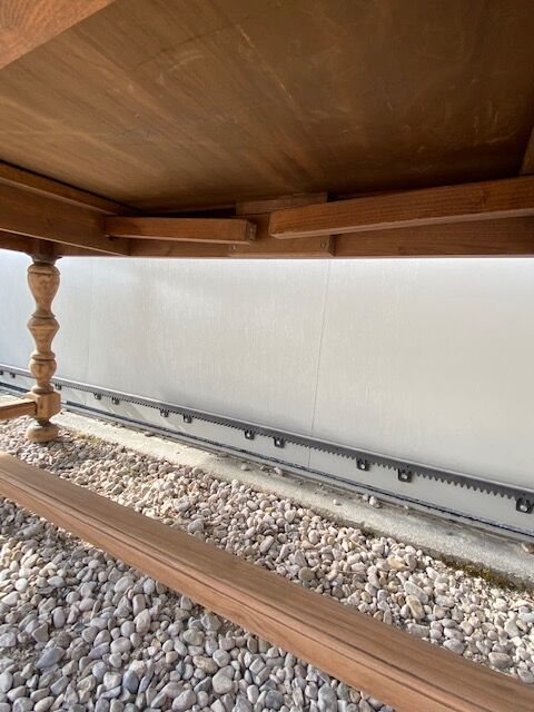 Extendable stripped farmhouse table 300 cm