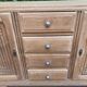 Enfilade Art Deco buffet by Charles Dudouyt, stripped in solid oak, 1930.