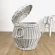 Corbeille à linge ronde shabby années 80