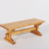 Small solid pine bench-coffee table from 1980’s, Sweden