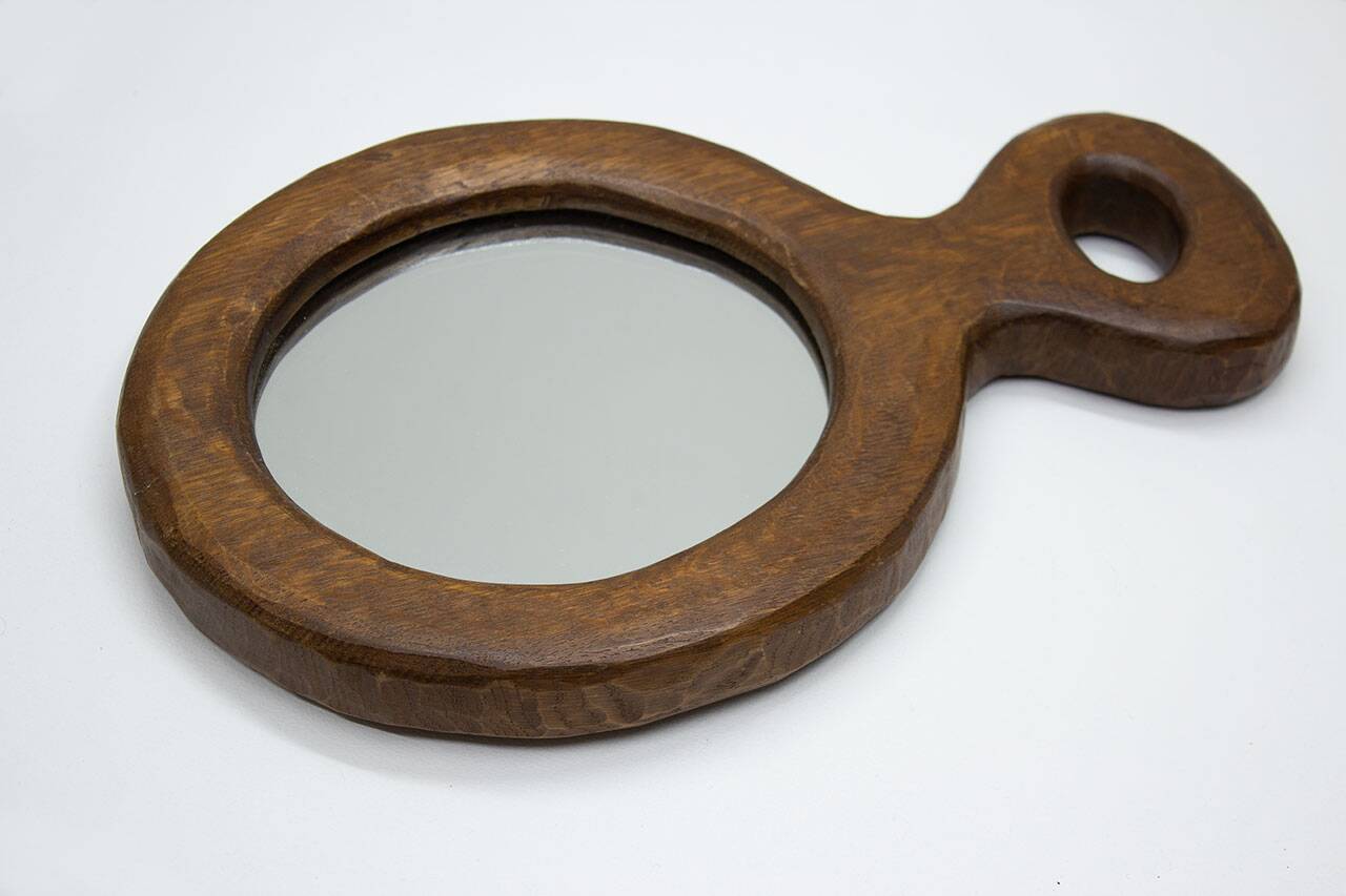 Vintage French rustic wall mirror from the 1950s
