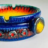 Relief Series Saturn ashtray in ceramic attributed to Dümler & Breiden, West Germany, 1970s.