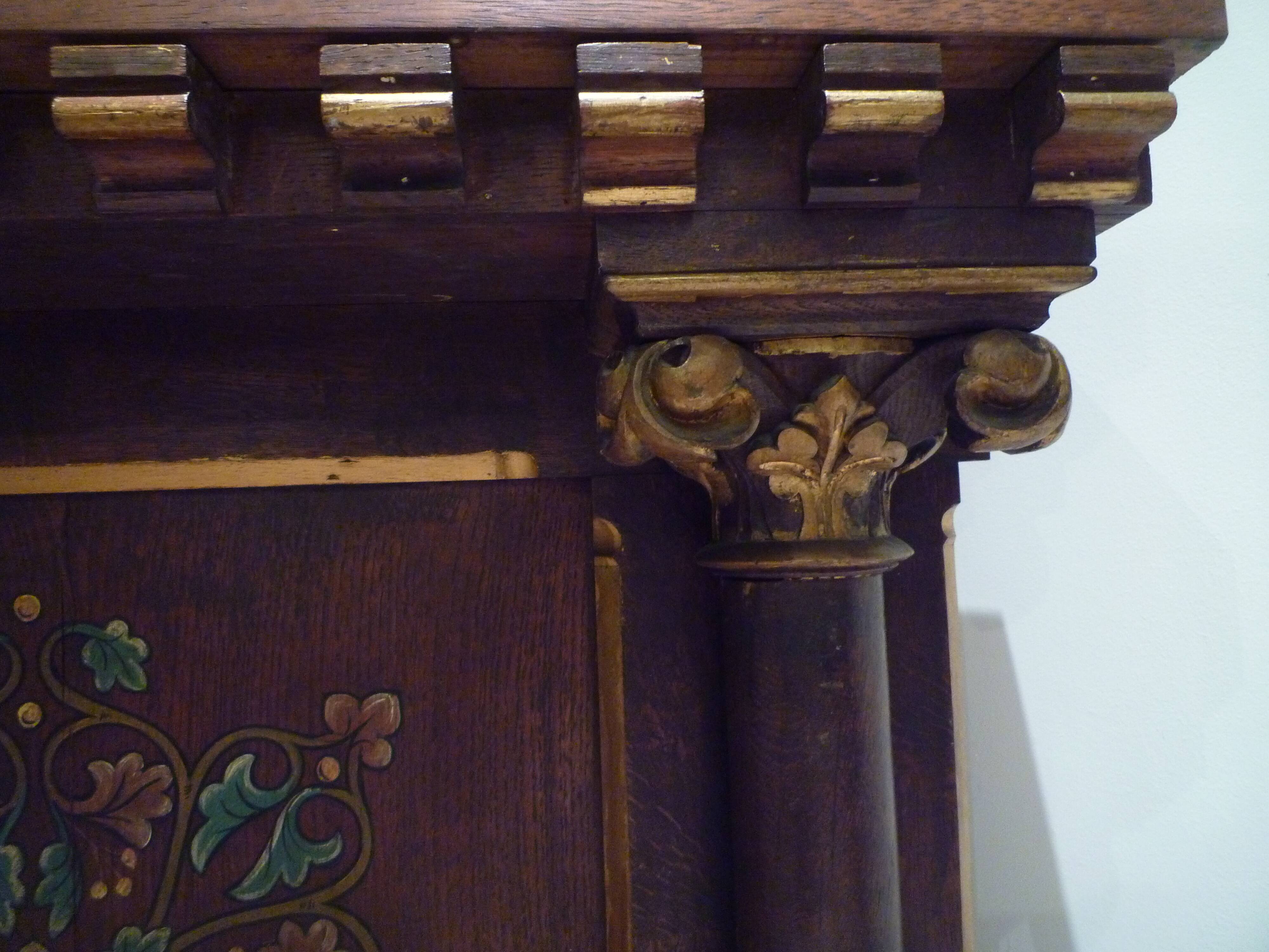 Old corner console, Chapel furniture..