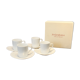 Coffee service Yves Saint Laurent 4 cups heart white porcelain