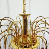 Murano chandelier with pink tassels with 3 lights