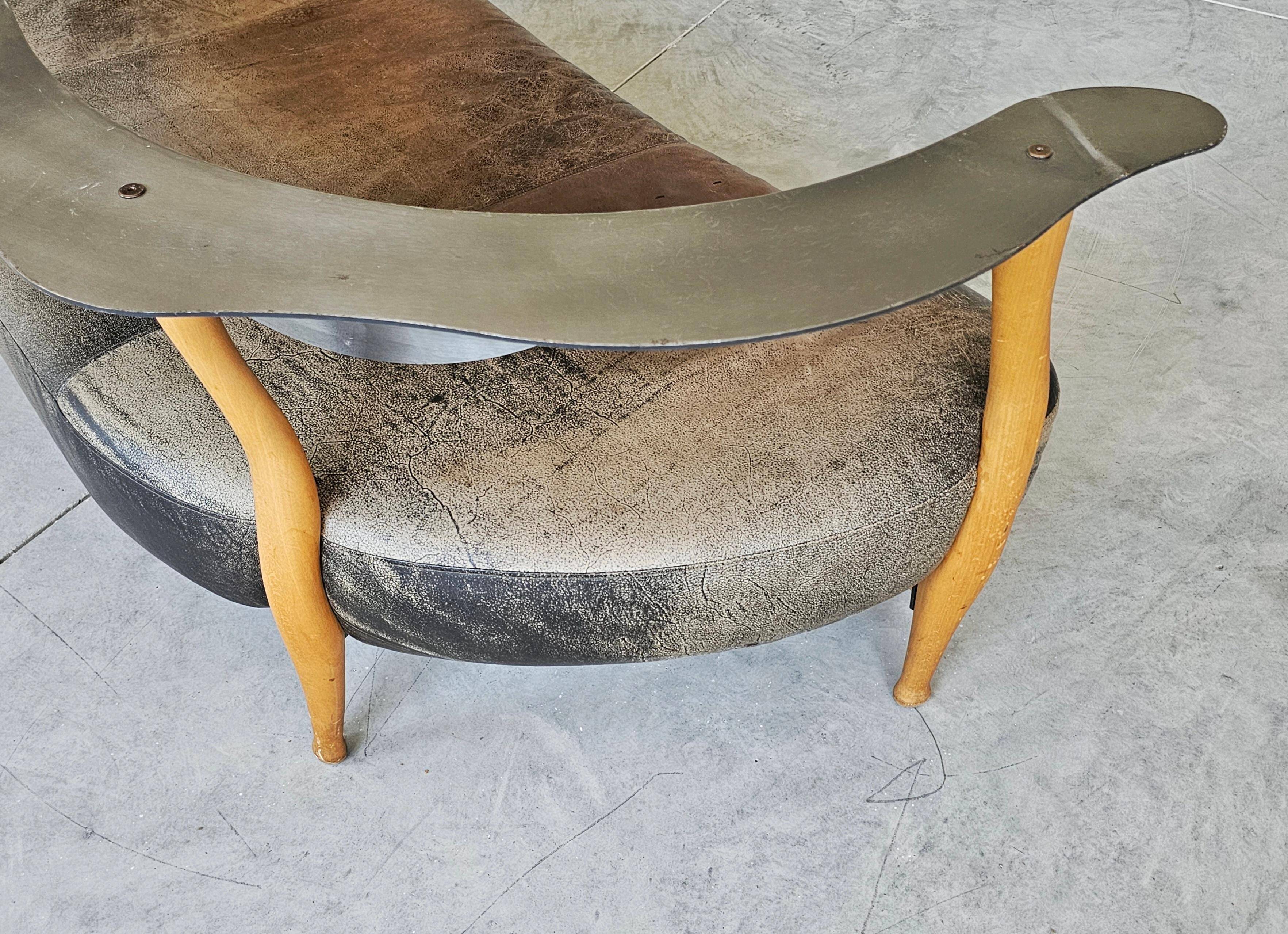Postmodern sculptural three-seater canapé "Fantasy Island" Kurt Bayer