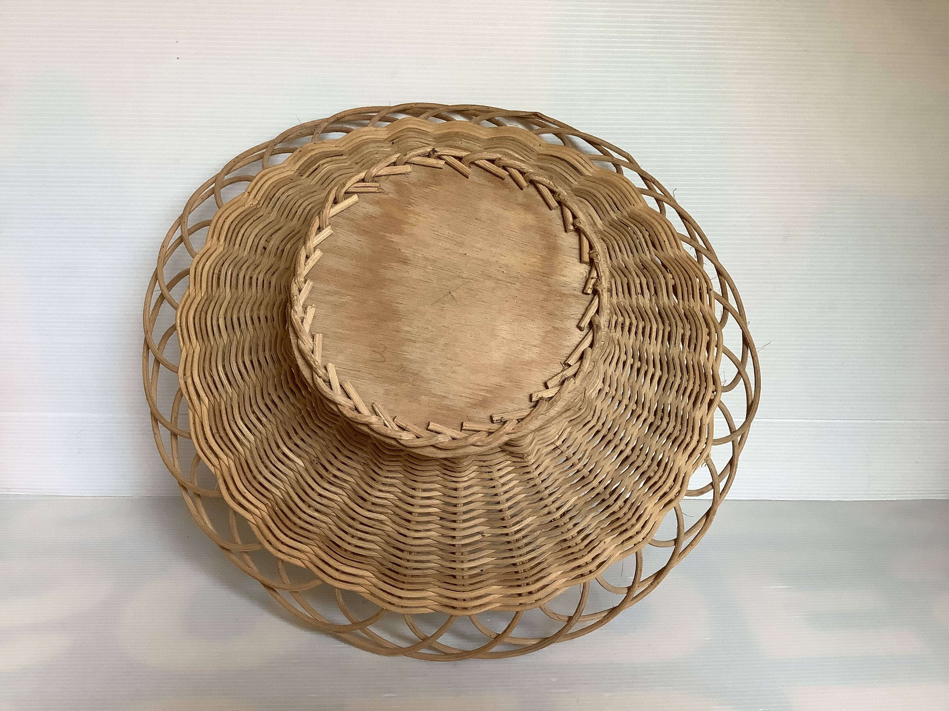 Large wicker rattan sun basket