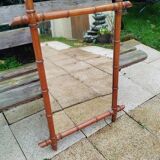 Vintage bamboo antique mirror