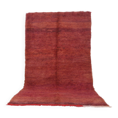Tapis marocain fait main vintage bourgogne 180 x 336 cm - Tapis en laine berbère