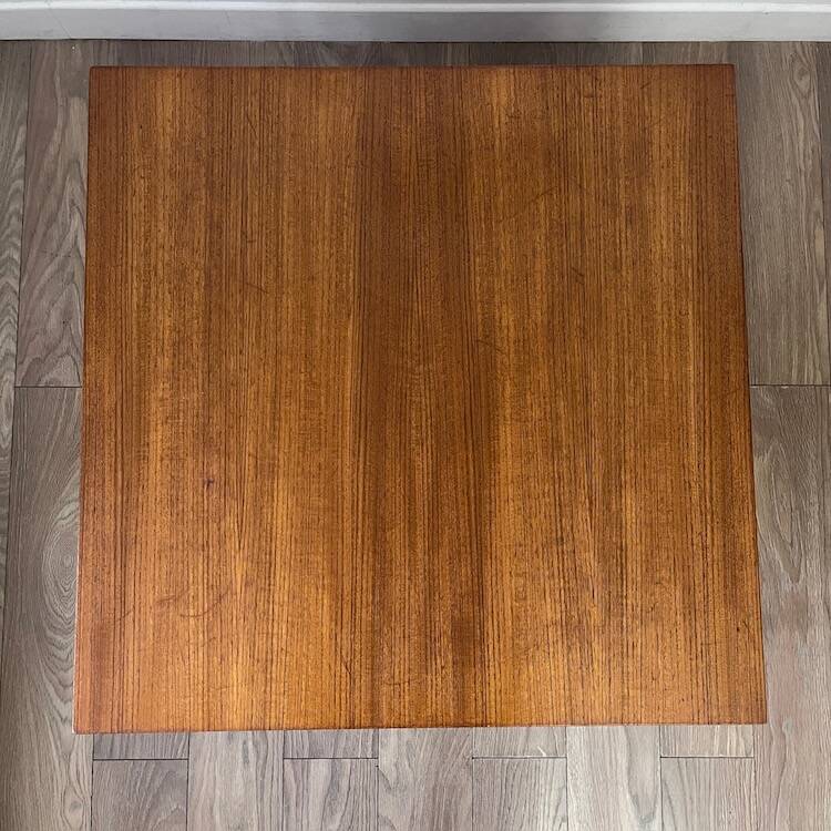 Large vintage square coffee table