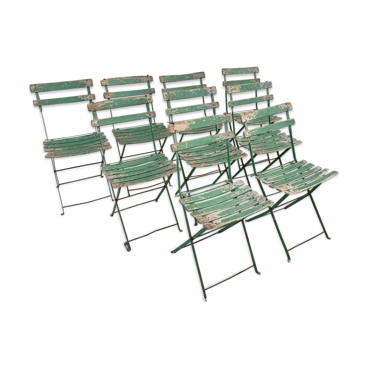 9 folding garden chairs