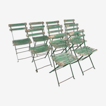 9 chaises de jardin pliables