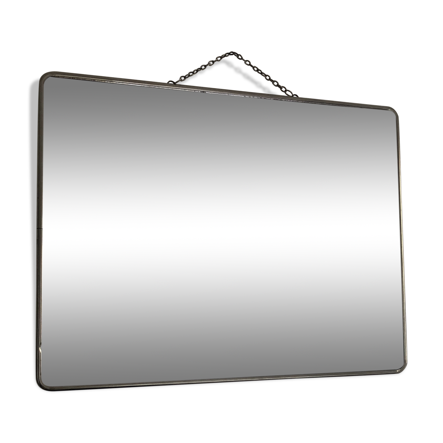 Vintage ivory barber mirror 1960 - 40 x 30 cm