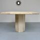 Thick travertine dining table, Italian design from the 70s, vintage