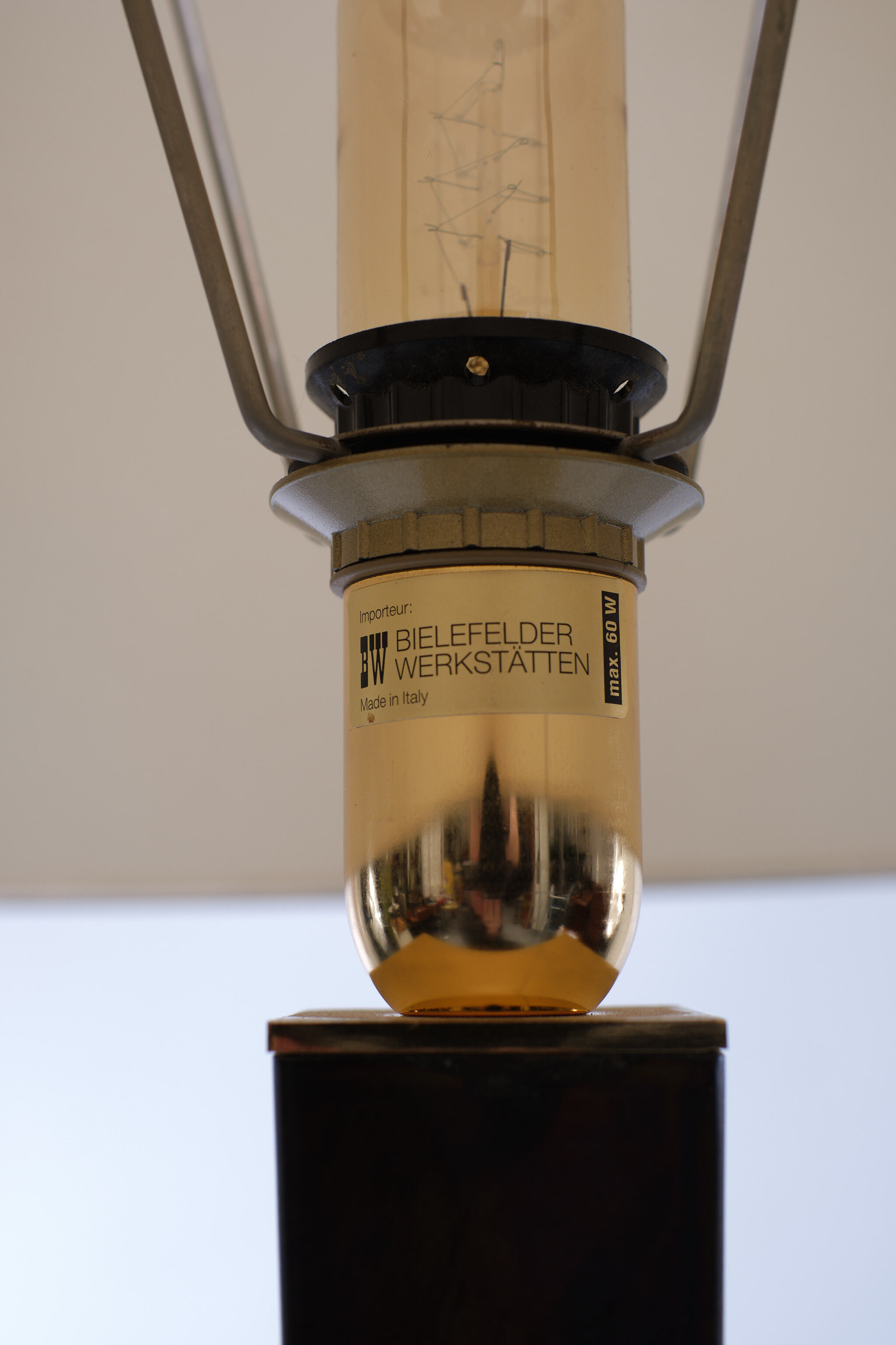 Bielefelder Werkstatte Bronze Table Lamp, 1980s, Italy