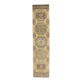 1970s Turkish Oushak geometric wool rug 72x323