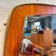 Vintage Mirror, Teak Wood, Sweden 1950's