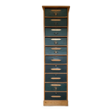 Notary desk with blue flaps, also known as a card index.