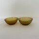 Lot of 2 bowls of amber smoked glass