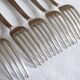 12 dessert forks, silver metal