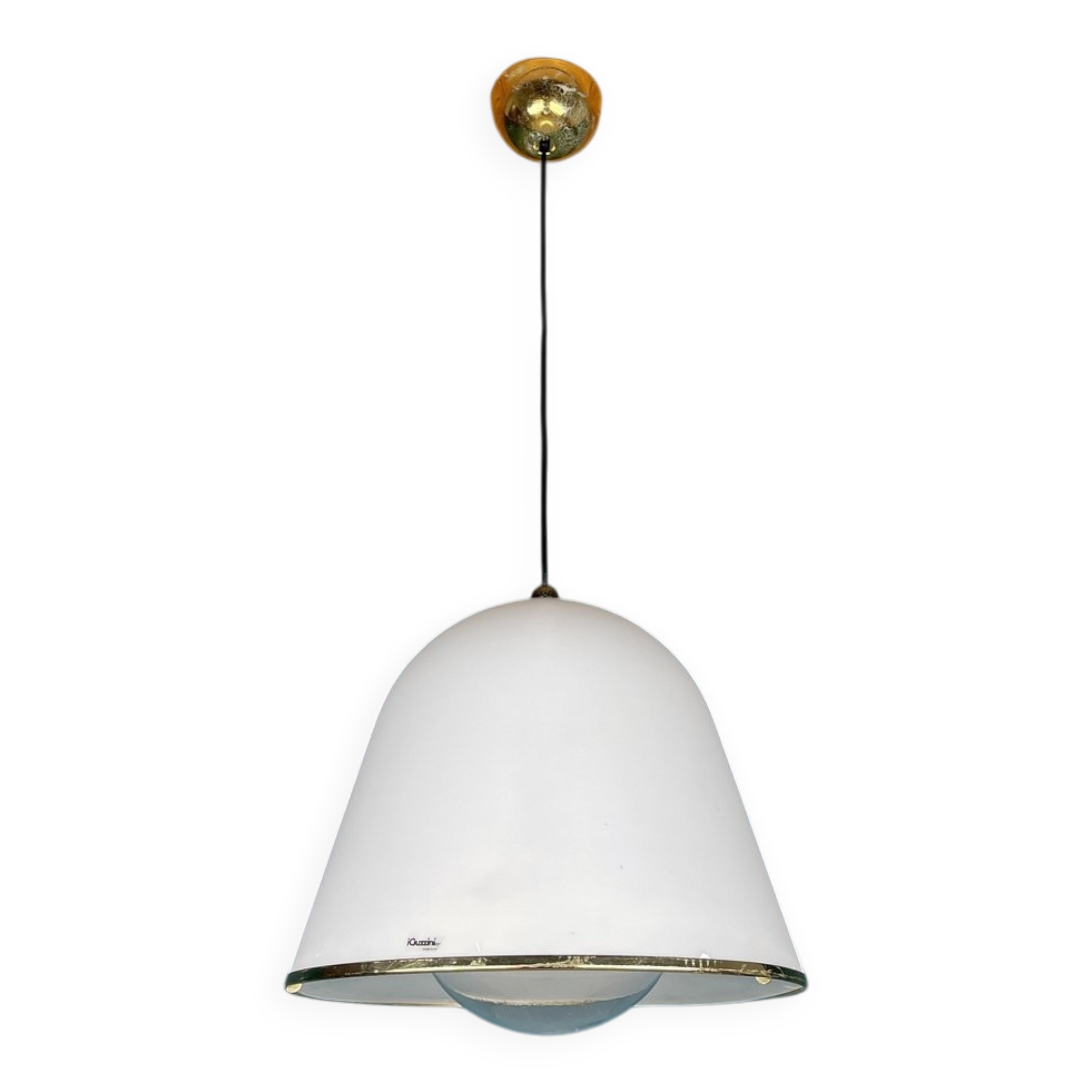 White Italian suspension lamp Kuala by Franco Bresciani for Guzzini Italy, 1970s.