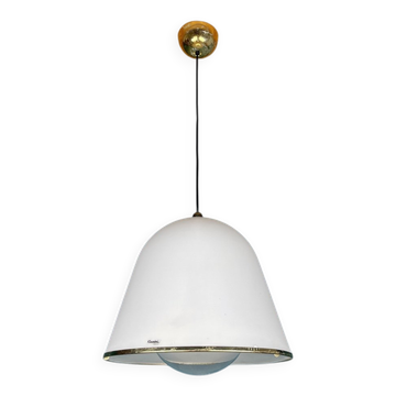 White Italian suspension lamp Kuala by Franco Bresciani for Guzzini Italy, 1970s.