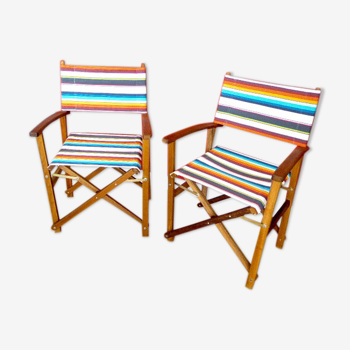 Pair of director's chairs