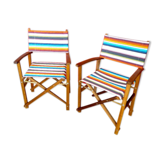 Pair of director's chairs